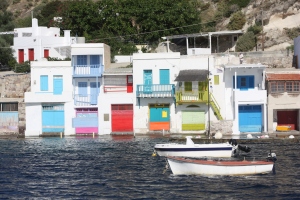 Boat houses on Milos